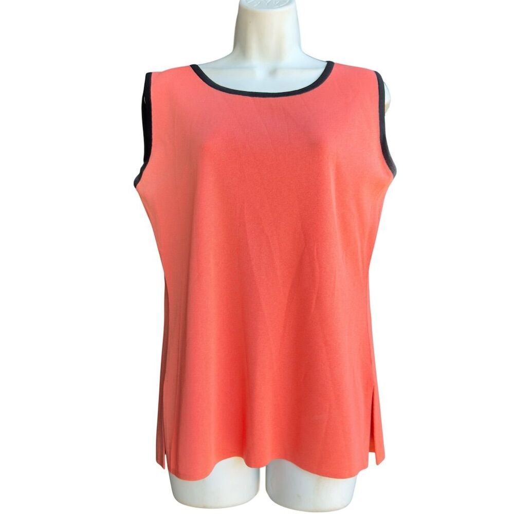 MISOOK Tank Top Women's S Coral Sleeveless Scoop Neck Career Business Office